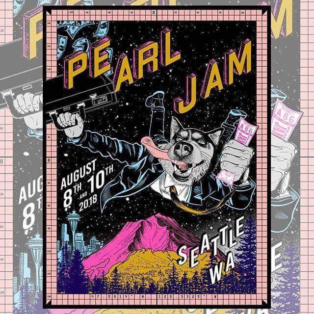 Pearl Jam Home Shows 2018 Bundle: Poster & Collectables